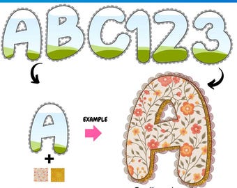 Bubble Canva lace alpha template | Lace Border Alphabet | Canva Frame |  Lace Canva Doodle Letters | Canva Frame Monogram | Canva Letters