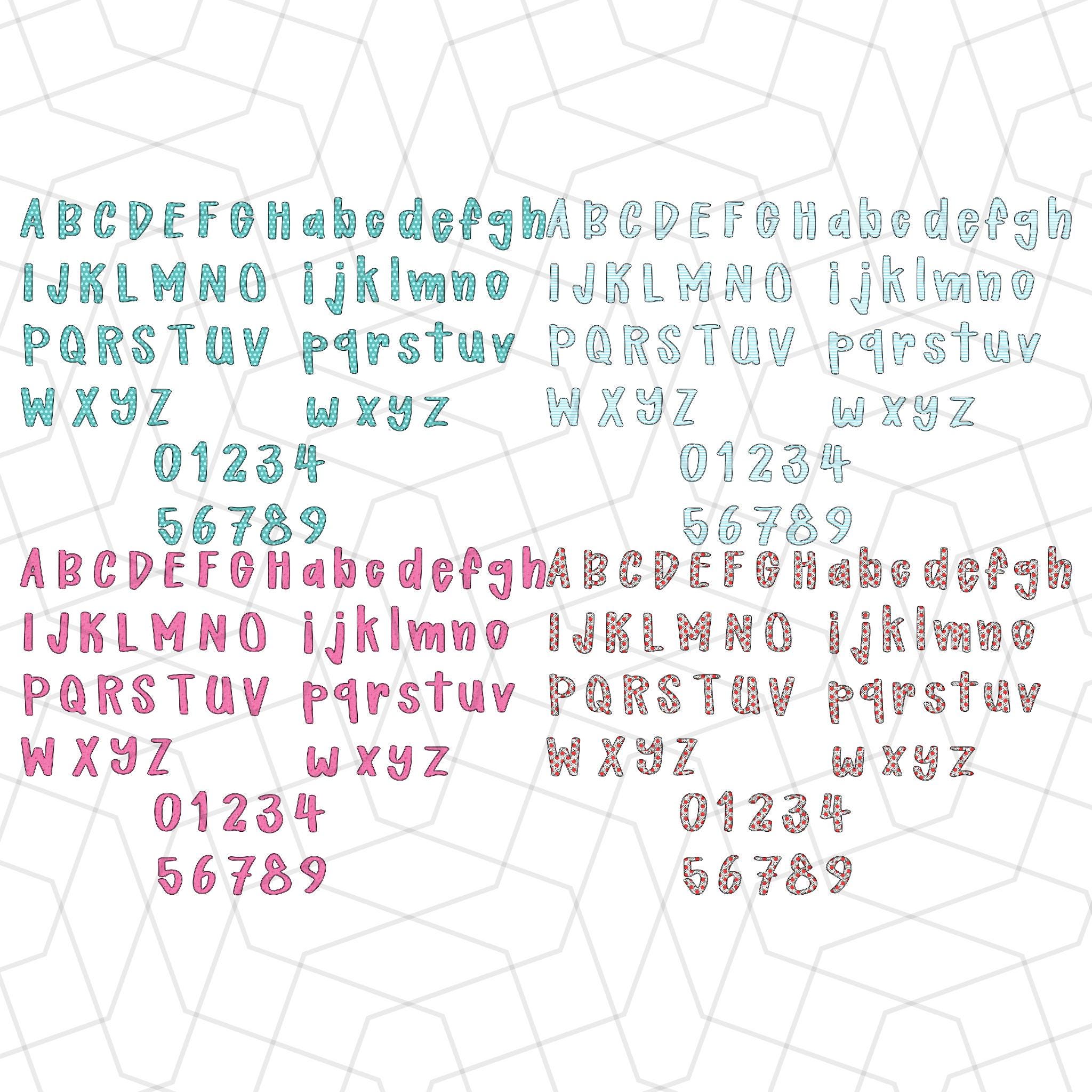 Preppy Retro Back to School Teacher Alphabet | Doodle Alpha Font ...