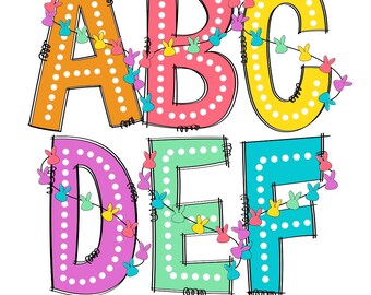 Bright Flower alphabet Alphabet | Boho Teacher Alpha | Kids name | School Letters PNG | Floral name sublimation | Mama Alpha PNG