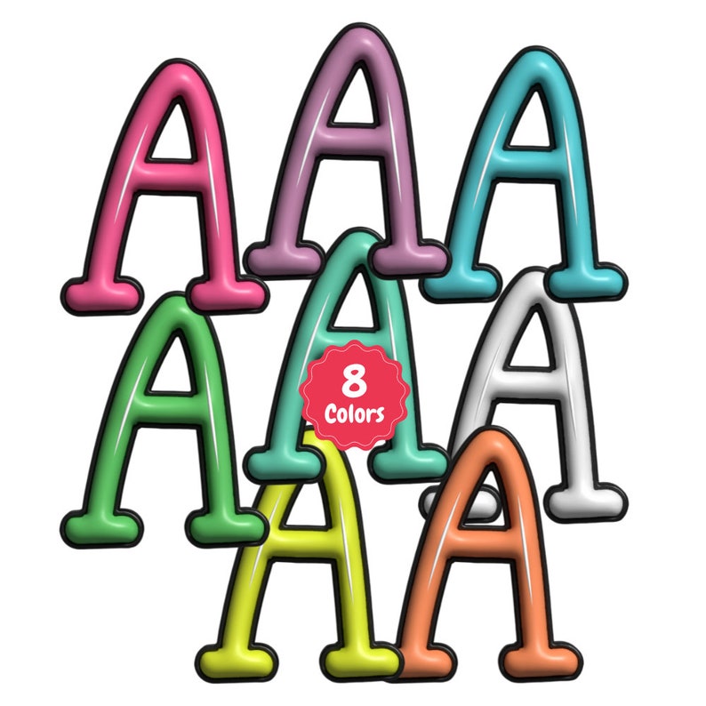 Back to School 3D Scribble Doodle Alphabet & Numbers: Inflated 3D ...