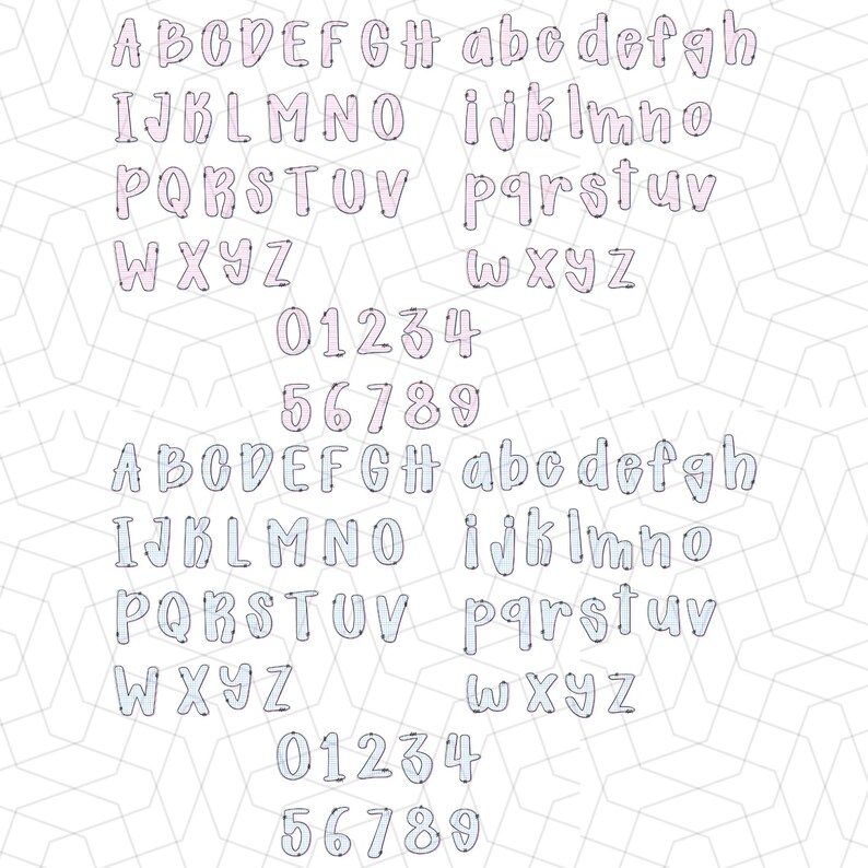 Retro Preppy Floral Teacher Alphabet | Doodle Alpha Font Letter and ...