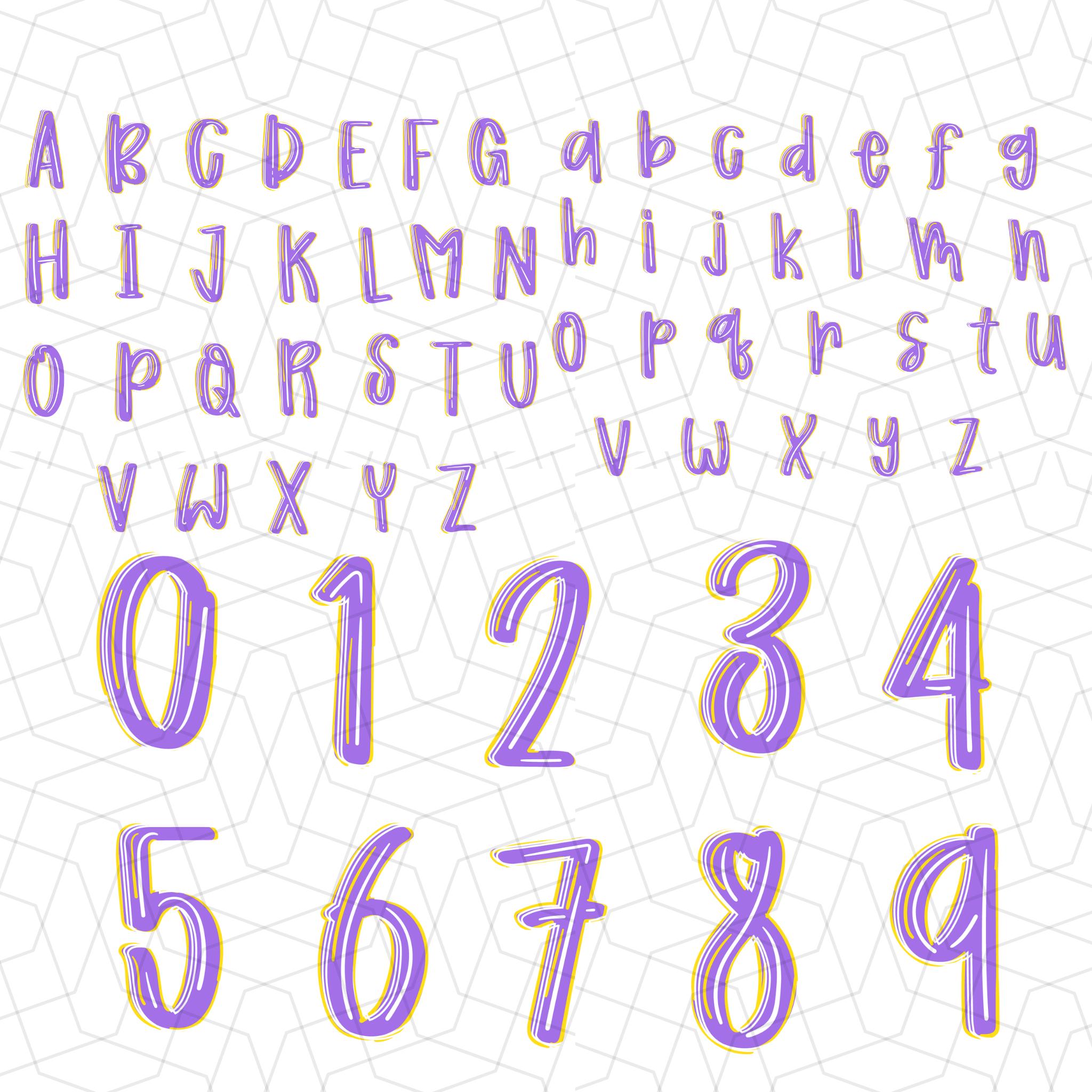 Preppy Easter Alphabet PNG | Doodle Alpha Font | School Teacher ...