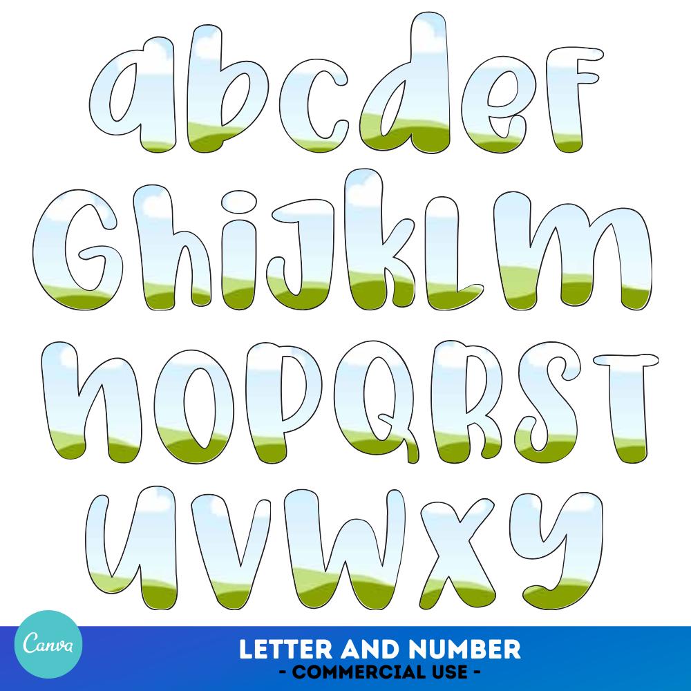 Alpha Frame | Canva Doodle Alphabet Letter and Number | Custom Fill ...