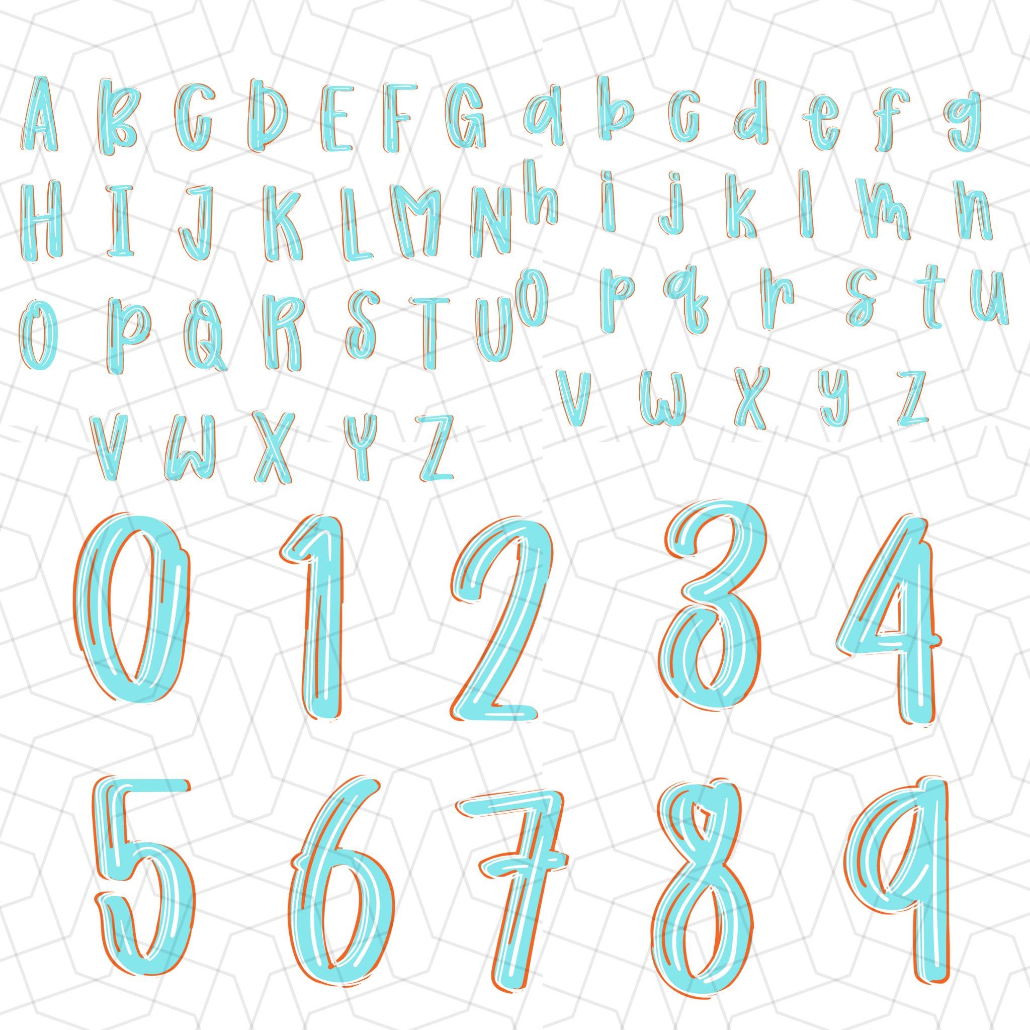 Preppy Easter Alphabet PNG | Doodle Alpha Font | School Teacher ...