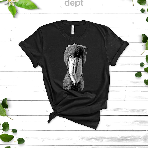 Shoebill Tee Shirt, Shoe-billed Stork, Balaeniceps rex, Whalehead Shirt, Whale-headed Stork, Whale head, Bird Watcher, Animal Lover 0003