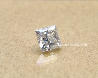 6.13 X 4.18 mm 1.26 Ct  Princess Cut DEF White Color Loose Moissanite VVS1/2 Clarity by Excellent Cut For Jewelry Making Promise Gift