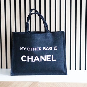 My Other Bag is Chanel Jutebeutel Stoffbeutel Baumwolle 