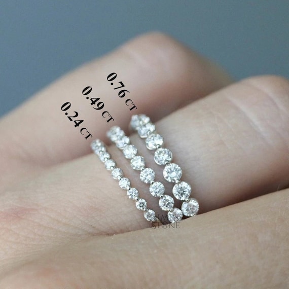 Single prong 2024 half eternity band