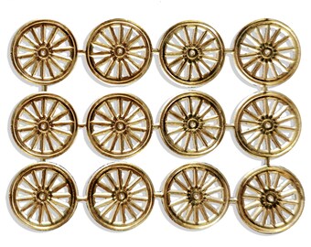 Wheels Ø 2 cm made of Dresden cardboard Set of 12