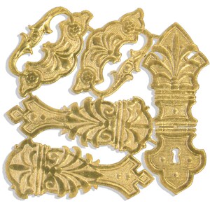 Beschlag Schloss aus Dresdner Pappe 5er Set
