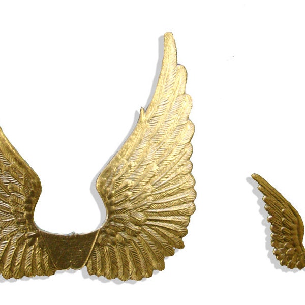 Angel wings made of Dresden cardboard, set of 8