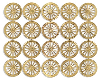 Wheels Ø 2.5 cm made of Dresden cardboard, set of 20