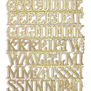 Letras surtido de 2,5 cm hecho de juego de cartón de Dresde de 93