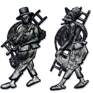 Schornsteinfeger aus Dresdner Pappe 12er Set