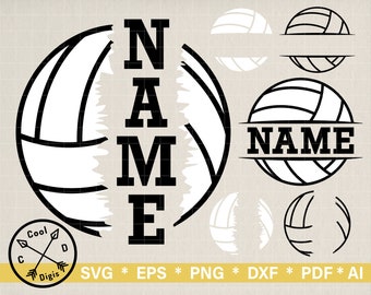 Volleyball Name SVG Clipart for Cricut, Volleyball Team SVG, Volleyball Cut File, Volleyball Template, Volleyball Mom SVG, Digital download