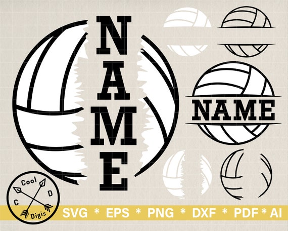 Volleyball Name SVG Clipart for Cricut Volleyball Team SVG - Etsy