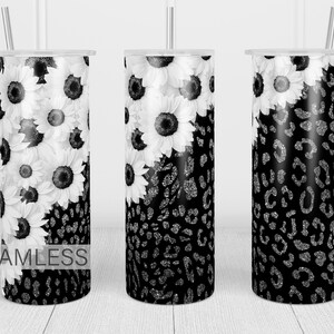Silver Leopard Print PNG - Skinny 20oz Tumbler Wrap