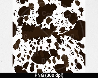 Cowhide Print  PNG Cow Print Digital Sublimate Download, Multicolored Cowhide Digital Print PNG