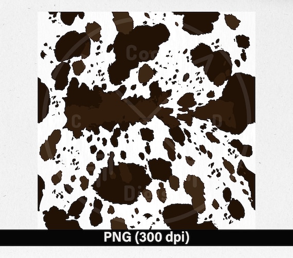 Black and Brown Cow Print Seamless Pattern . Digital Download 