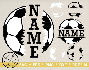 Soccer Ball Name - Clipart for Cricut, Soccer Team SVG, Soccer Ball Cut File, Soccer Ball Template, Soccer Mom SVG, Digital download