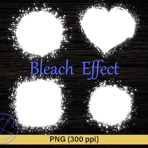 Bleach Effect Bundle PNG - Distressed Bleached Design Sublimation Background, Digital Nedladdning, Bleached Effect Patches, Bleach Overlay PNG