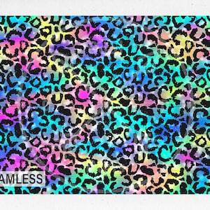 Impression léopard multicolore sans couture