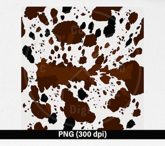 Cow Print Digital Sublimate Download Seamless Brown and White - Etsy