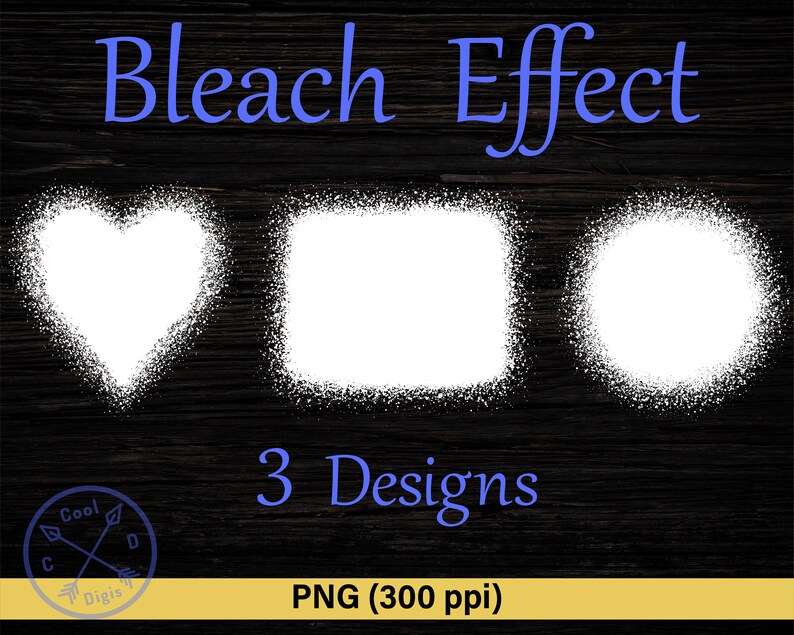 Bleach Effect Bundle PNG - Distressed Bleached Design Sublimation ...