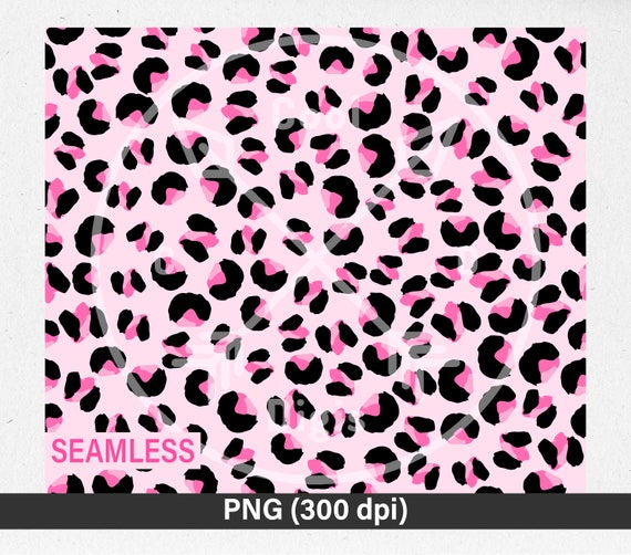 『 Pink Leopard fam 』by Zuberi 30*40cm Pink Leopard Print, Seamless Pink Leopard Pattern Png