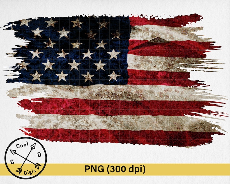American Flag Distressed Sublimation Patch