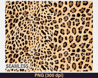 Seamless Leopard Print, Cheetah Animal Background (PNG Digital Download)