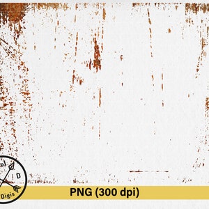 Rust Texture PNG - Effet de superposition, Grunge Light Brown Rusty Texture Digital Download, Scratched Effect Aged Texture, Grunge Transparent PNG