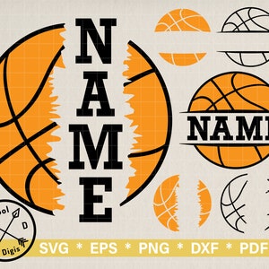 Basketball Name SVG Clipart für Cricut, Basketball Team SVG, Basketball geschnitten Datei, Basketball Vorlage, Basketball Mama SVG, digitaler download