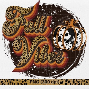 Jesienne wibracje PNG - Jesienna sublimacja - Złoty lampart cyfrowy projekt - Jesienne wibracje Clipart - Jesienne wibracje Jesienna sublimacja PNG