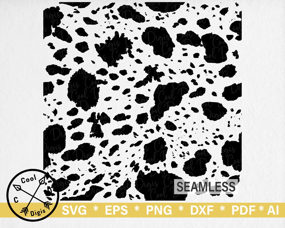 Cowhide Print PNG Digital Sublimate Download, Cow Print SVG Seamless