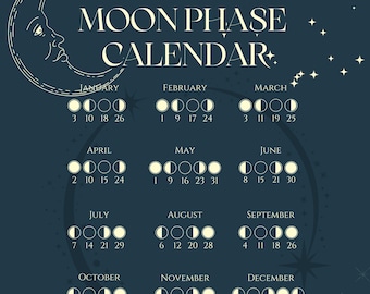 Printable Lunar Moon Phase Calendar 2026