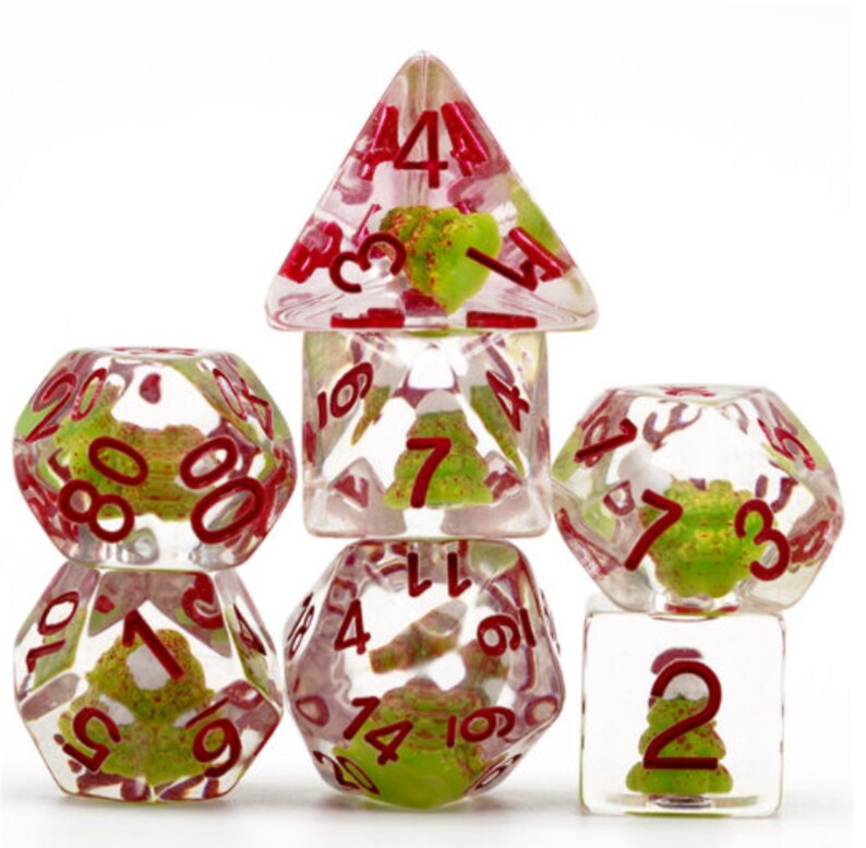 Christmas Tree Dice Polyhedral Dnd Dice, Perfect for TTRPG Etsy