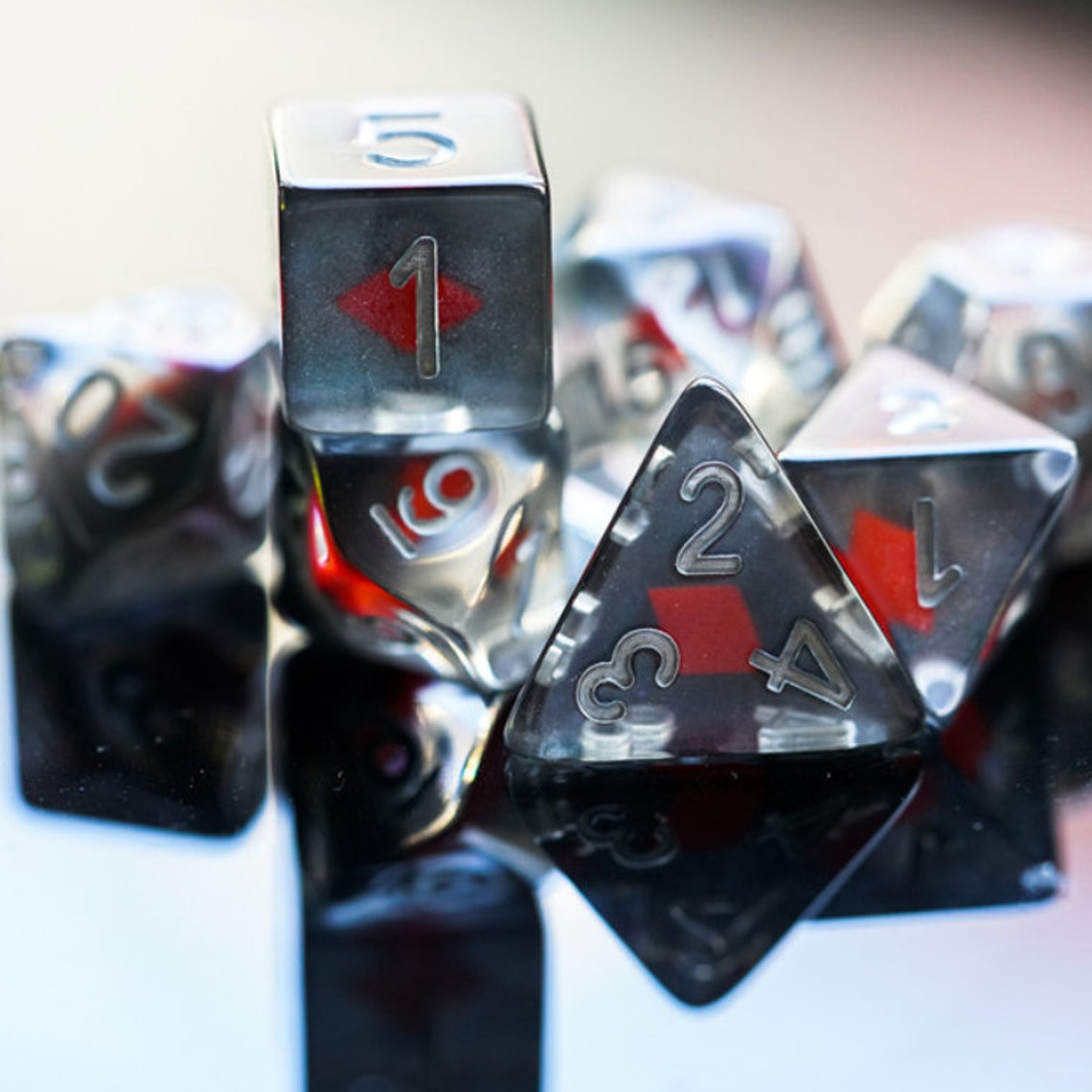 Diamond Dice pack of Cards Polyhedral Dnd Dice Perfect Etsy