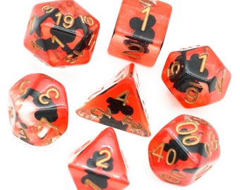 Club Dice (Pack of Cards)- Polyhedral DnD Dice, Perfect for TTRPG