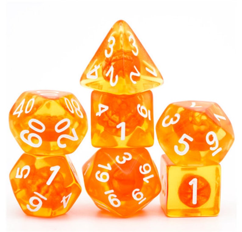 Satsuma Dice Polyhedral DnD Dice, Perfect for TTRPG image 1