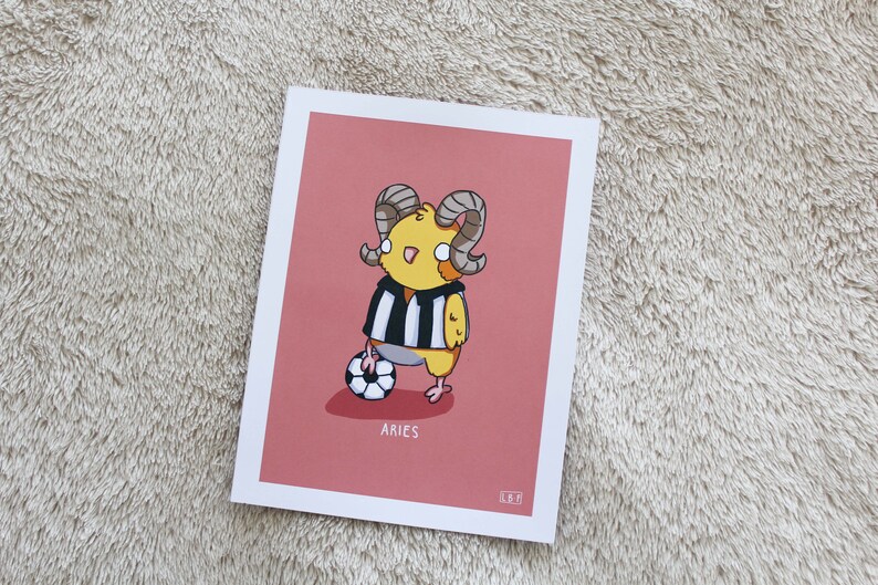 6 x 8 Aries - Virgo PEANUT ZODIAC PRINTS