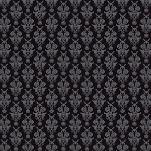 Spooky Hollow Damask Black