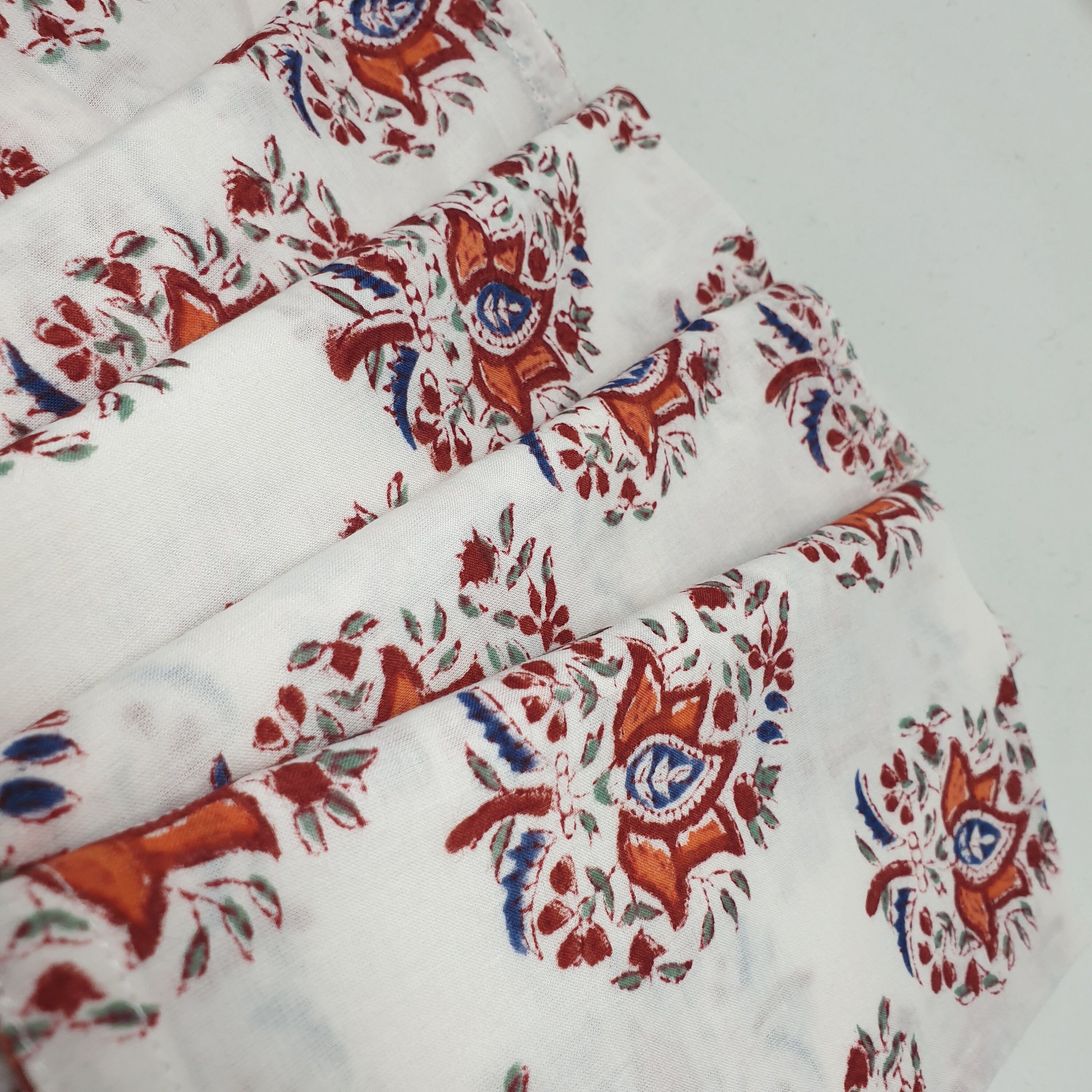 Block Print Cotton Handkerchief Cotton Hanky Reusable Etsy