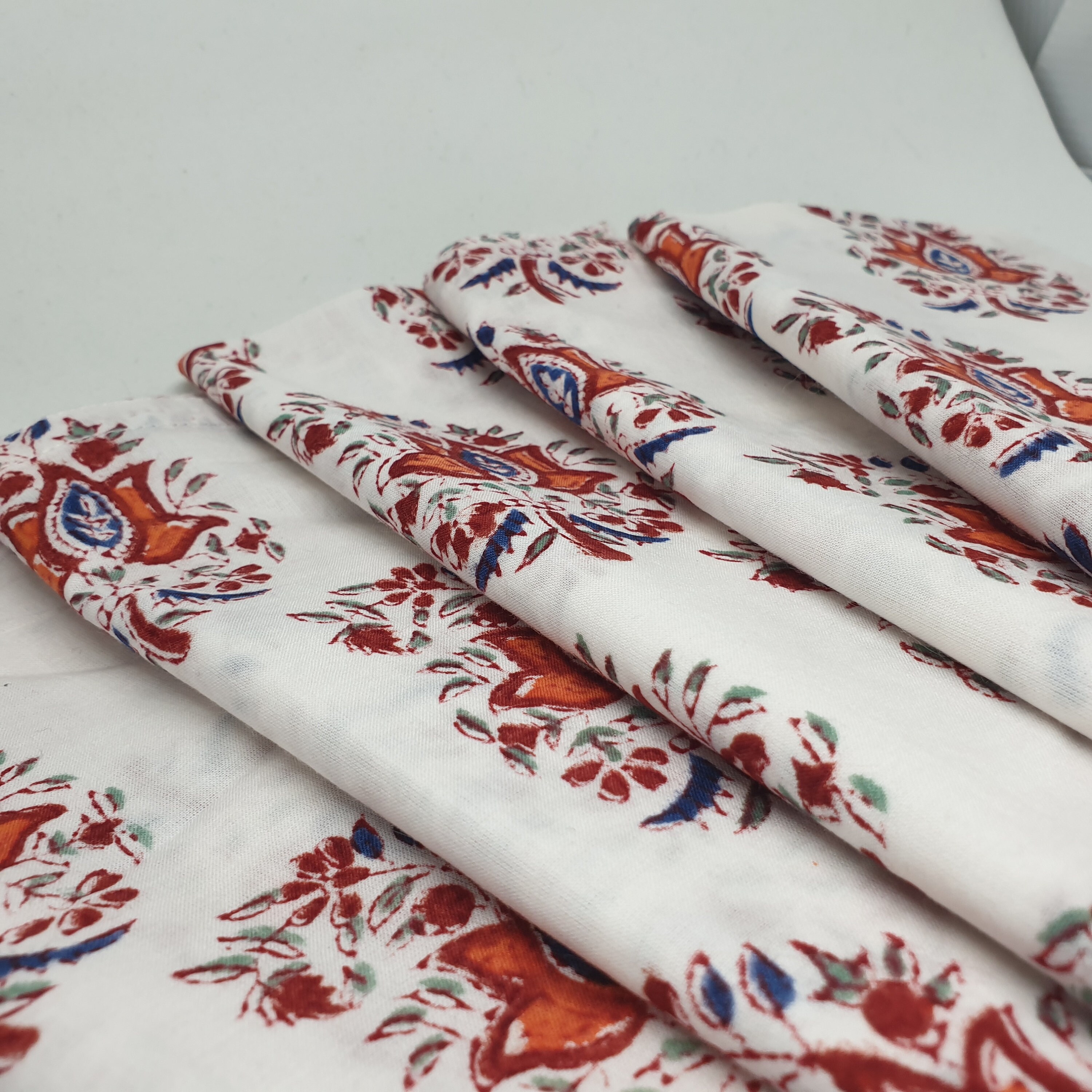 Block Print Cotton Handkerchief Cotton Hanky Reusable Etsy