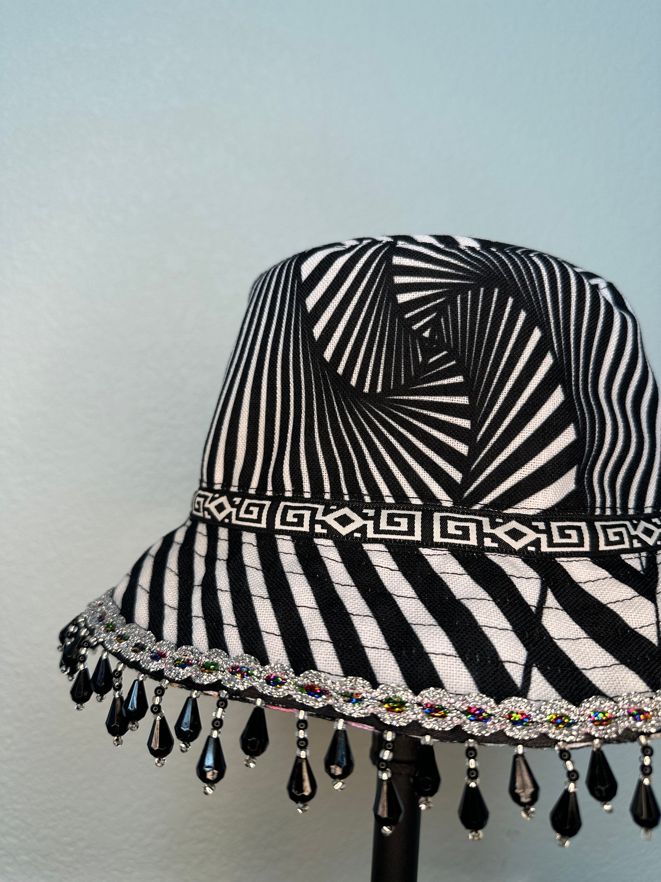 DISCO DRIPS bucket hat 10 reversible pashmina bucket hats with disco drips will be  main image 4