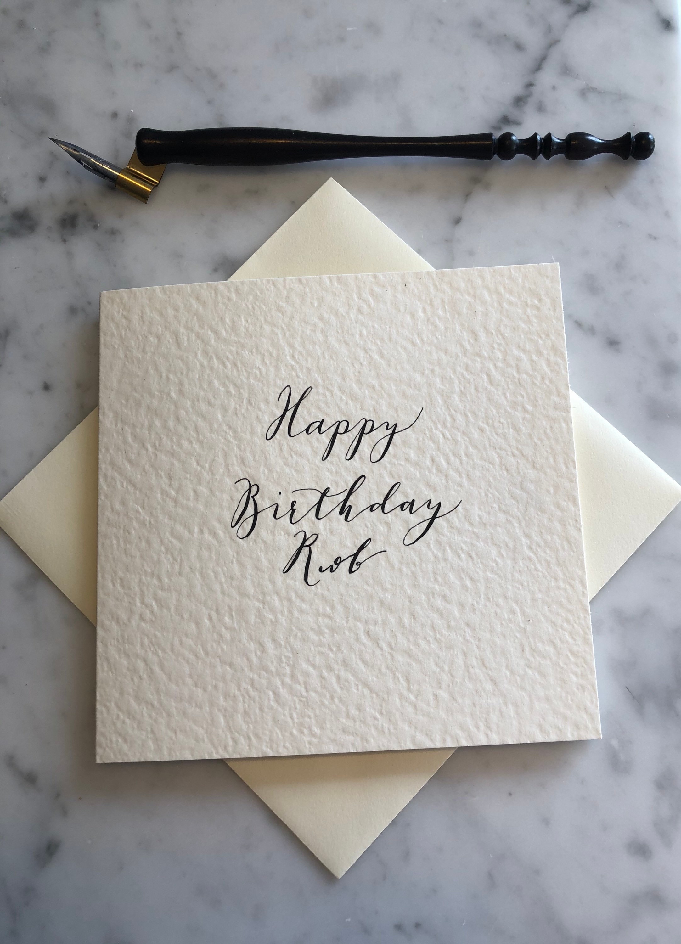 Birthday card calligraphy deals