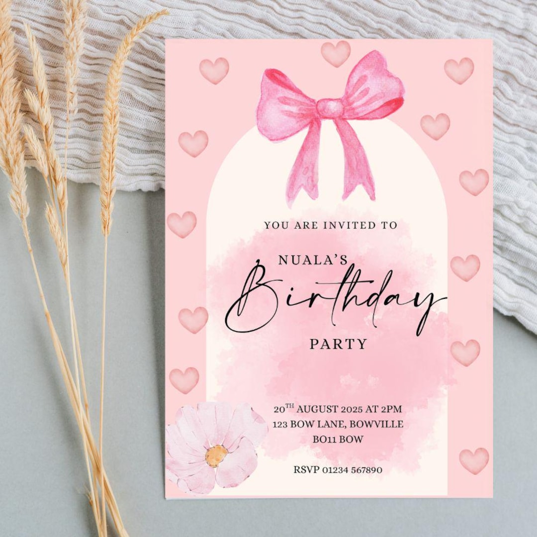 Birthday Invitation Template- Instant Download, Editable Party Invite ...