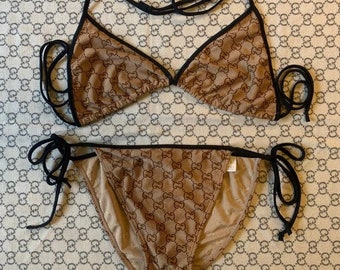 Gucci Swimsuit Bikini Top - Etsy Gucci Swimsuit Bikini Top - Etsy