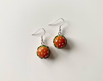 Burger Earrings | Whimsical Jewellery, Gift, Foodie, Food Jewellery, Quirky, Fast Food, Fries, Food Earrings, Unique Jewellery