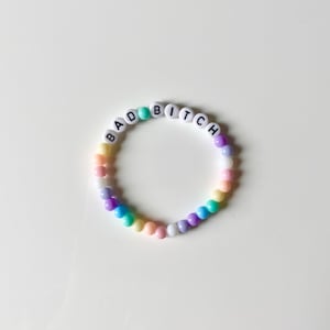 Bad Bitch Beaded Bracelet | Gift, Rude, Funny, Sweary, Swear Words, Swear words, Gifts for Her, Gifts for Him, Secret Santa